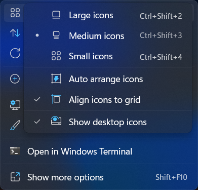 Submenus over the right-click desktop menu. I don't think that's supposed to happen.